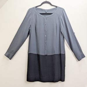 Eileen Fisher Petite Medium Tunic Dress Gray Black